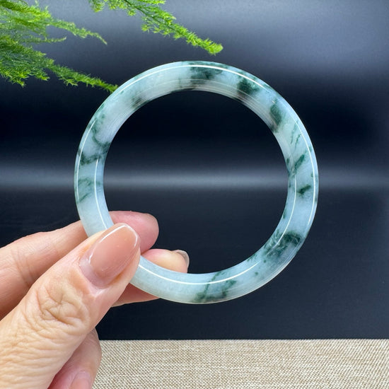 Genuine Burmese Green Jade Jadeite Bangle Bracelet ( 55.2mm )