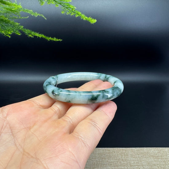 Genuine Burmese Green Jade Jadeite Bangle Bracelet ( 55.2mm )