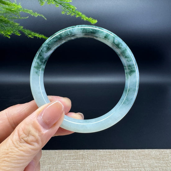 Genuine Burmese Green Jade Jadeite Bangle Bracelet ( 55.1mm )