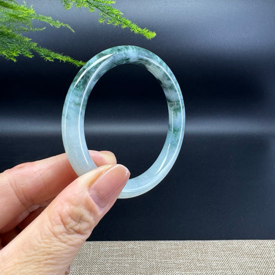 Genuine Burmese Green Jade Jadeite Bangle Bracelet ( 55.1mm )