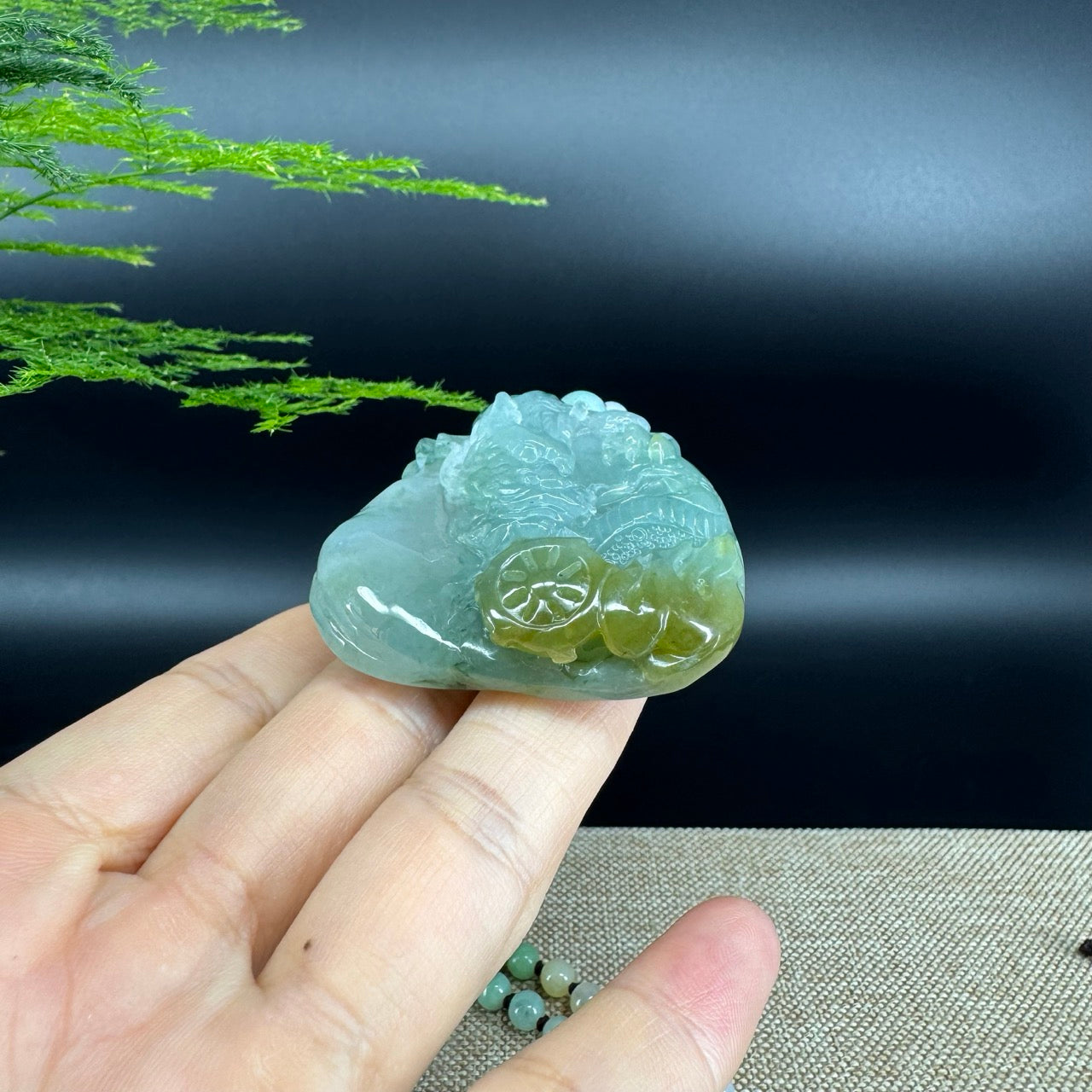 RealJade® Co. Genuine Burmese Jadeite Jade Yellow Green Dragon Pendant Necklace