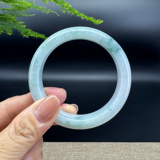 Genuine Burmese Green Jade Jadeite Bangle Bracelet ( 55.5mm )