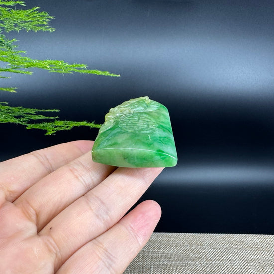 RealJade® Co. Genuine Jadeite Jade Dragon Pendant Necklace