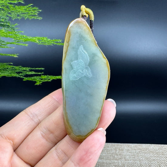 "Goddess of Compassion" Genuine Burmese Jadeite Jade Guanyin Necklace