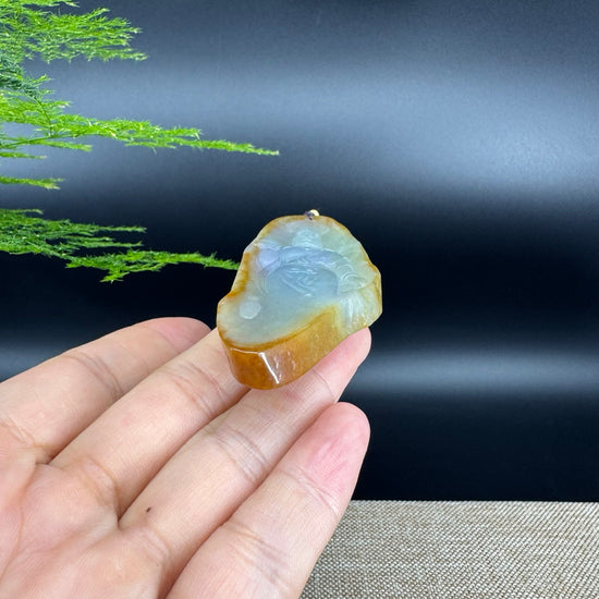 "Goddess of Compassion" Genuine Burmese Jadeite Jade Guanyin Necklace