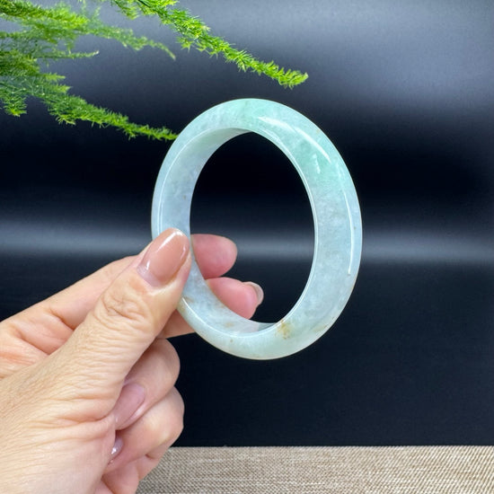 Genuine Burmese Yellow Green Jade Jadeite Bangle Bracelet ( 55.8mm )