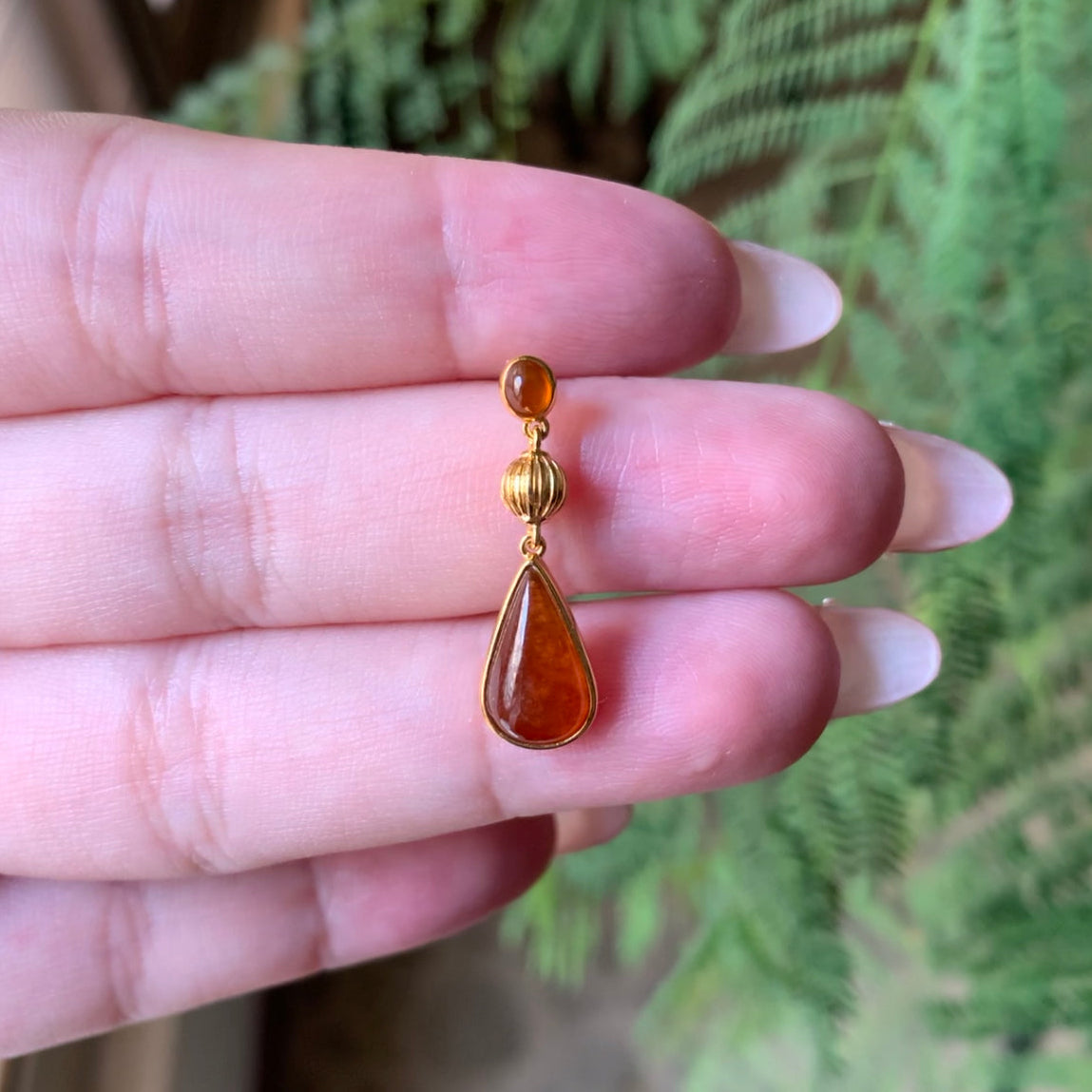 "Live" 18K Yellow Gold Custom Earring Gold Setting