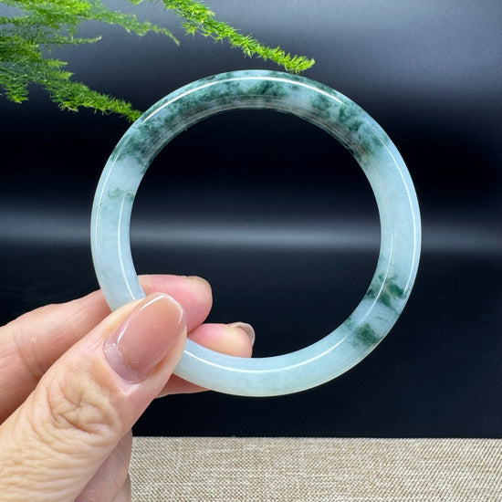 Genuine Burmese Green Jade Jadeite Bangle Bracelet ( 55.1mm )