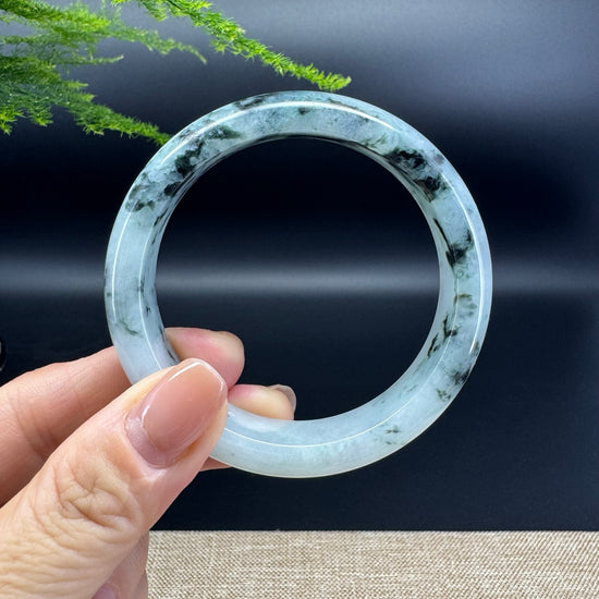 Genuine Burmese Blue Green Jade Jadeite Bangle Bracelet ( 55.4mm )