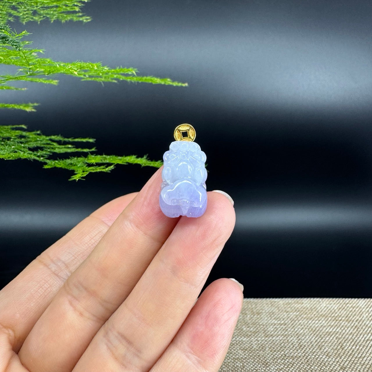 RealJade® High-End Genuine Burmese Icy Lavender Jadeite Jade PiXiu Pendant Necklace (FengShui Lucky)