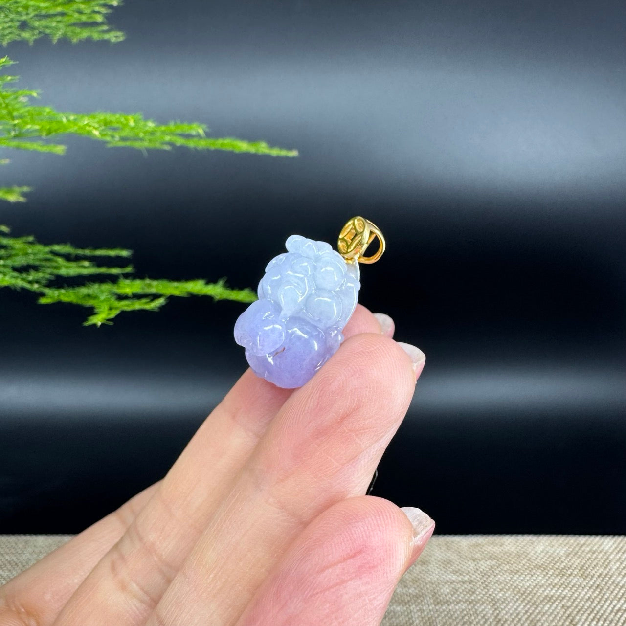 RealJade® High-End Genuine Burmese Icy Lavender Jadeite Jade PiXiu Pendant Necklace (FengShui Lucky)