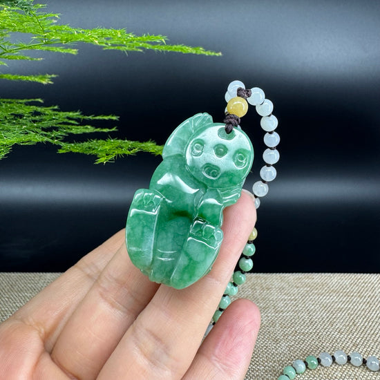 RealJade® Co. Pi Xiu Genuine Burmese Jadeite Jade PiXiu Pendant Necklace (FengShui Lucky)
