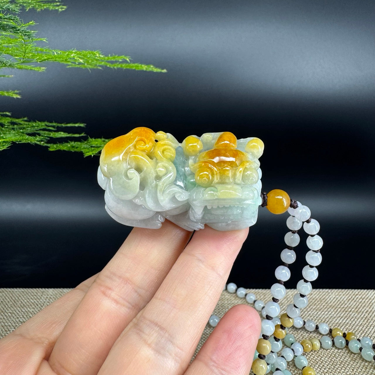 RealJade® Co. Pi Xiu Genuine Burmese Jadeite Jade PiXiu Pendant Necklace (FengShui Lucky)