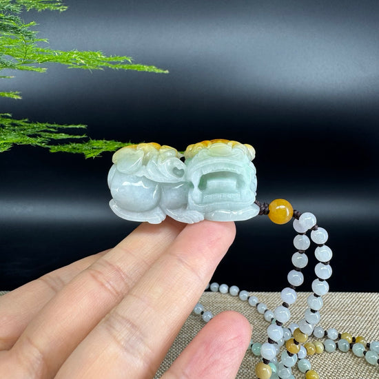 RealJade® Co. Pi Xiu Genuine Burmese Jadeite Jade PiXiu Pendant Necklace (FengShui Lucky)