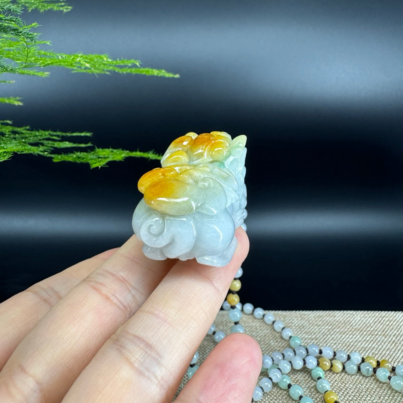 RealJade® Co. Pi Xiu Genuine Burmese Jadeite Jade PiXiu Pendant Necklace (FengShui Lucky)