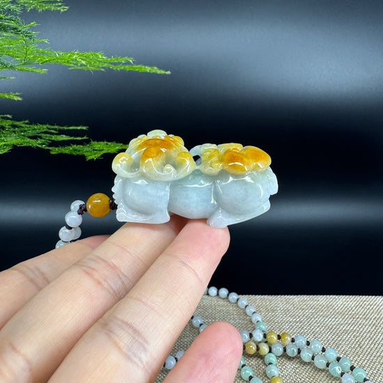 RealJade® Co. Pi Xiu Genuine Burmese Jadeite Jade PiXiu Pendant Necklace (FengShui Lucky)