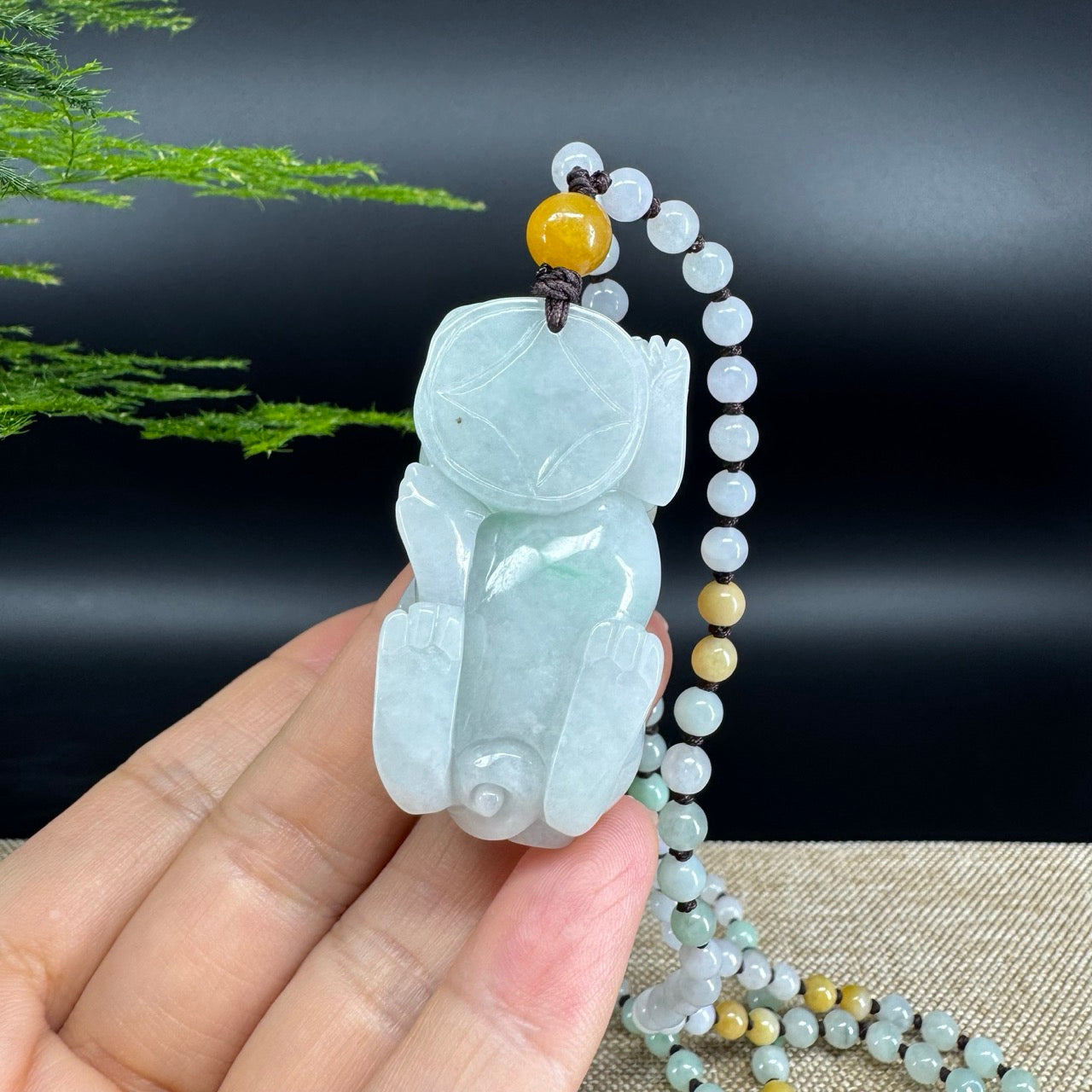 RealJade® Co. Pi Xiu Genuine Burmese Jadeite Jade PiXiu Pendant Necklace (FengShui Lucky)