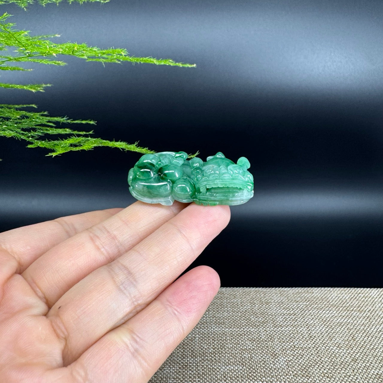 RealJade® Co. Pi Xiu Genuine Burmese Jadeite Jade PiXiu Pendant Necklace (FengShui Lucky)