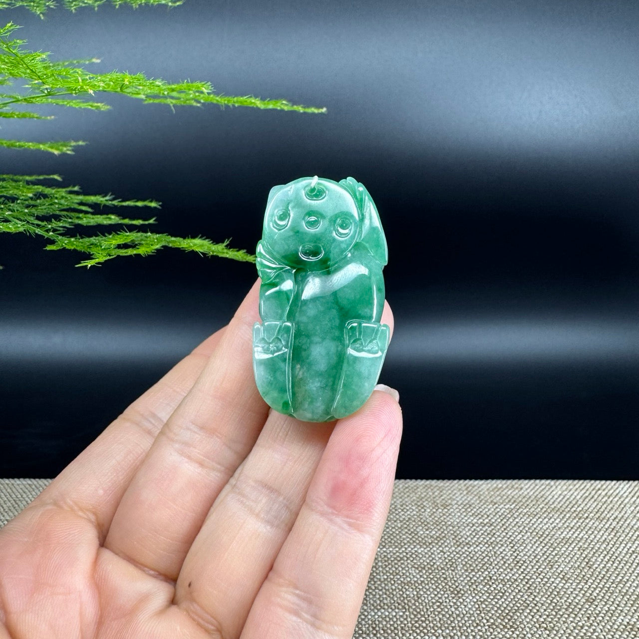 RealJade® Co. Pi Xiu Genuine Burmese Jadeite Jade PiXiu Pendant Necklace (FengShui Lucky)