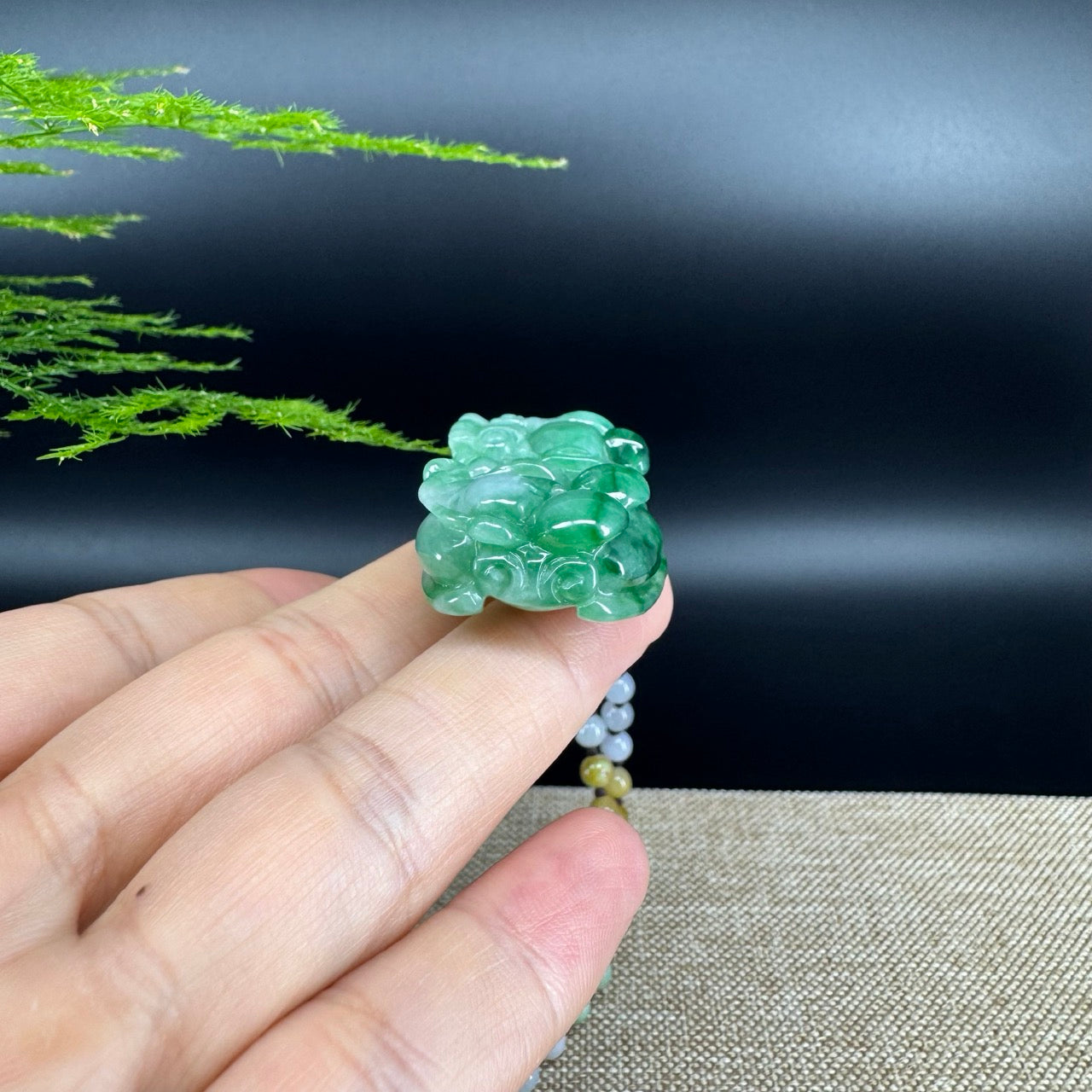 RealJade® Co. Pi Xiu Genuine Burmese Jadeite Jade PiXiu Pendant Necklace (FengShui Lucky)