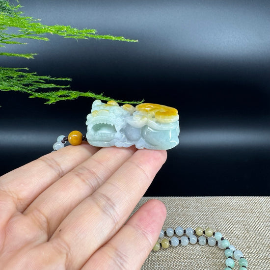 RealJade® Co. Pi Xiu Genuine Burmese Jadeite Jade PiXiu Pendant Necklace (FengShui Lucky)