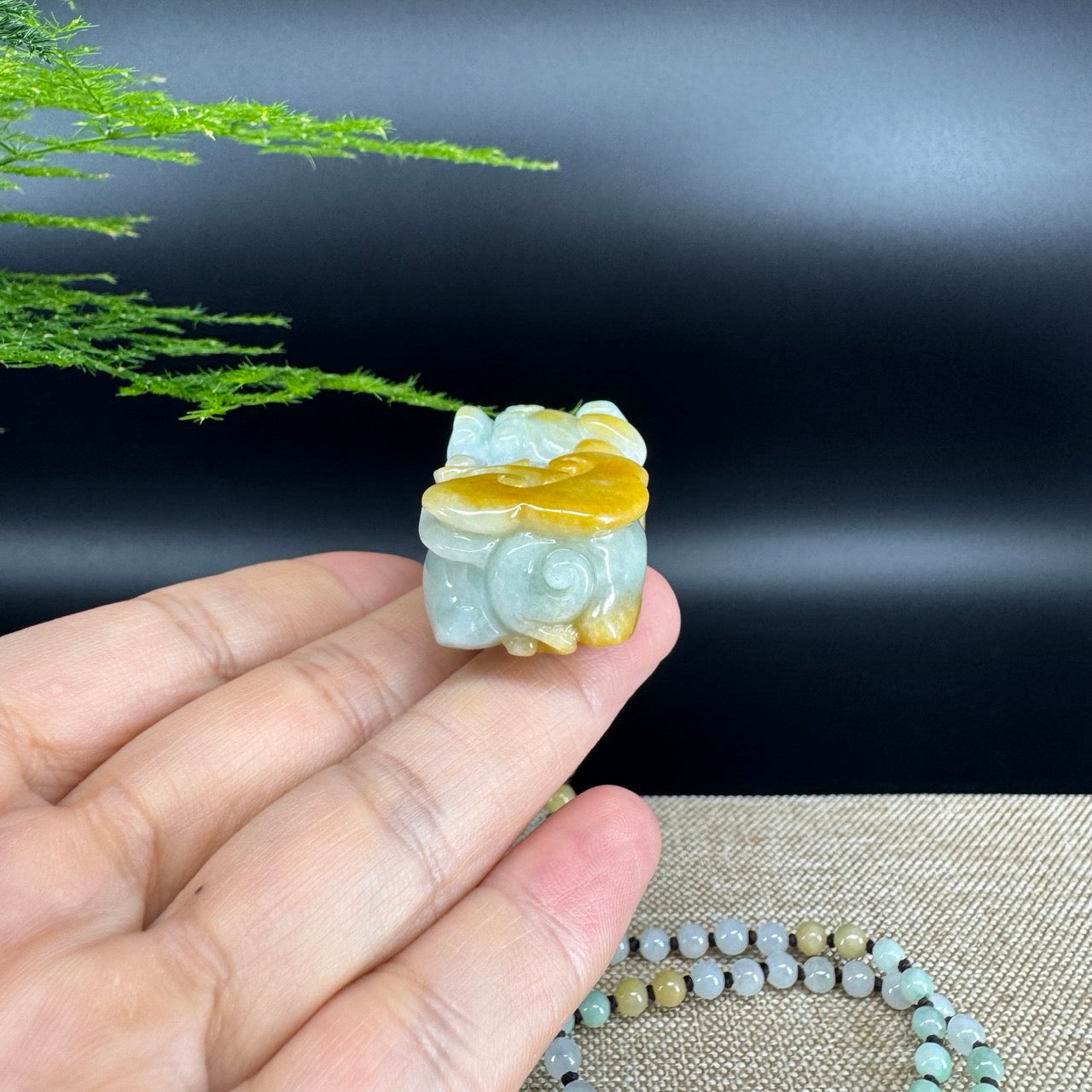 RealJade® Co. Pi Xiu Genuine Burmese Jadeite Jade PiXiu Pendant Necklace (FengShui Lucky)