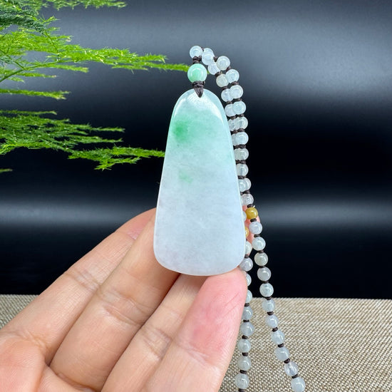 RealJade® Co.  Genuine Burmese Jadeite Jade  Fish and Lotus Pendant Necklace