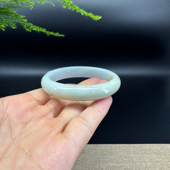 Genuine Burmese Yellow Green Jade Jadeite Bangle Bracelet ( 56.5mm )