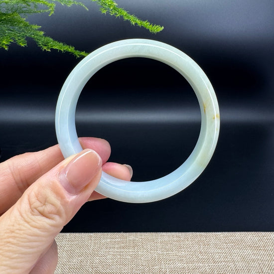 Genuine Burmese Yellow Green Jade Jadeite Bangle Bracelet ( 56.5mm )