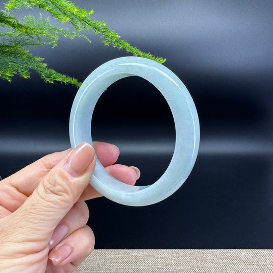 Genuine Burmese Green Jade Jadeite Bangle Bracelet ( 56.6mm )