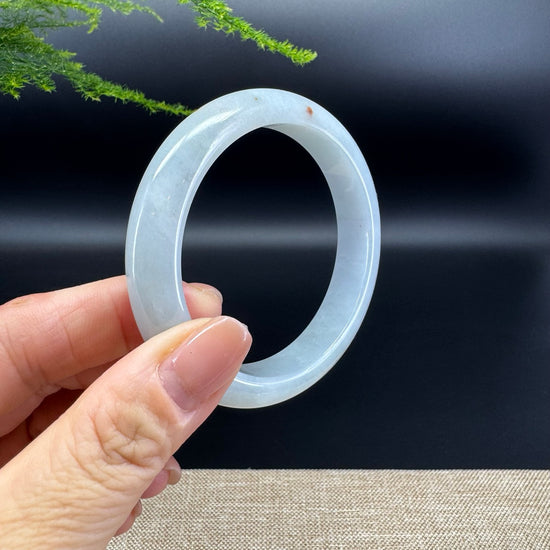 Genuine Burmese Icy Green Jade Jadeite Bangle Bracelet ( 56.1mm )