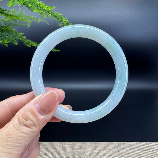Genuine Burmese Green Jade Jadeite Bangle Bracelet ( 56.4mm )
