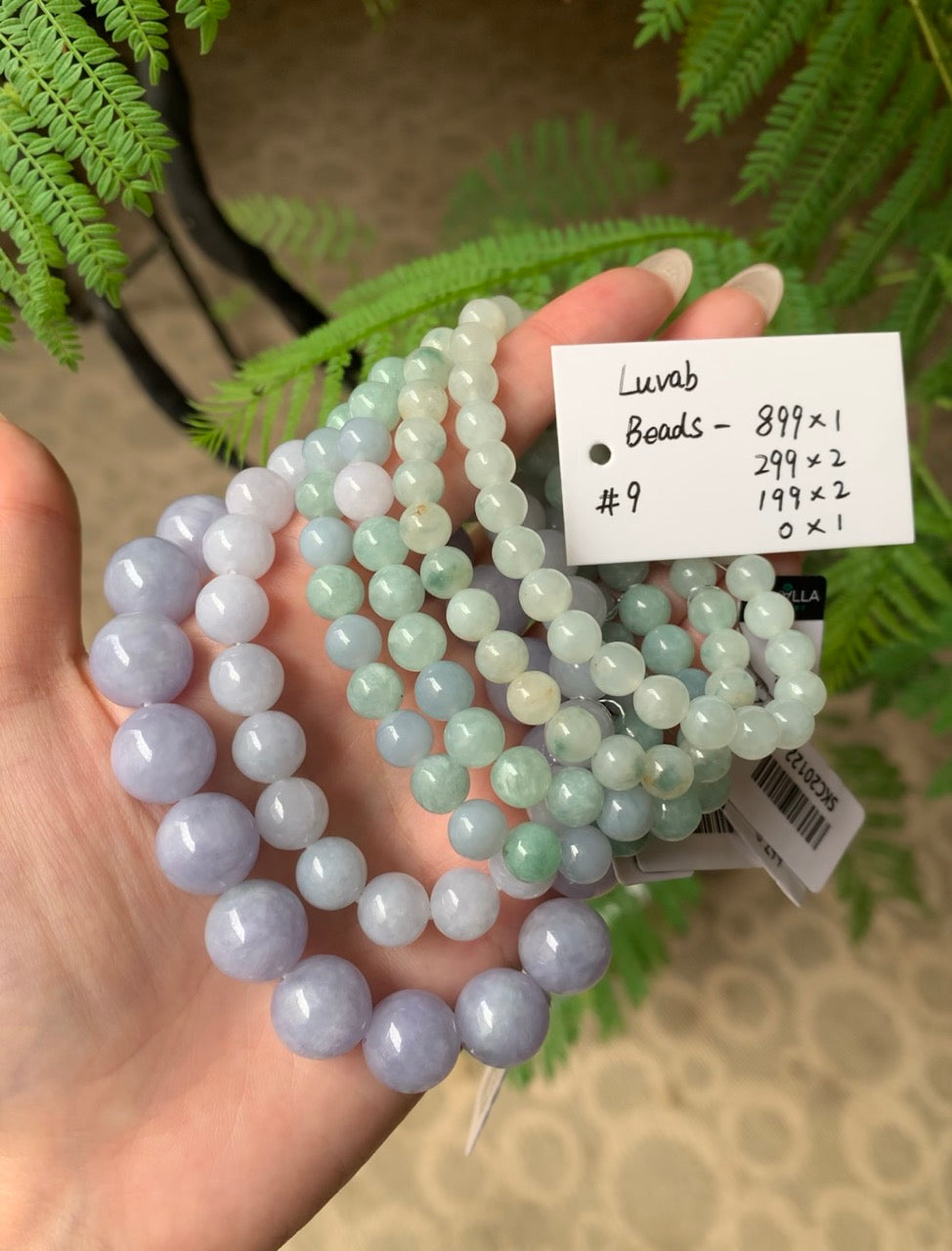 "Live" Natural Green Lavender Jadeite Jade Beads Bracelet(04/01/26)