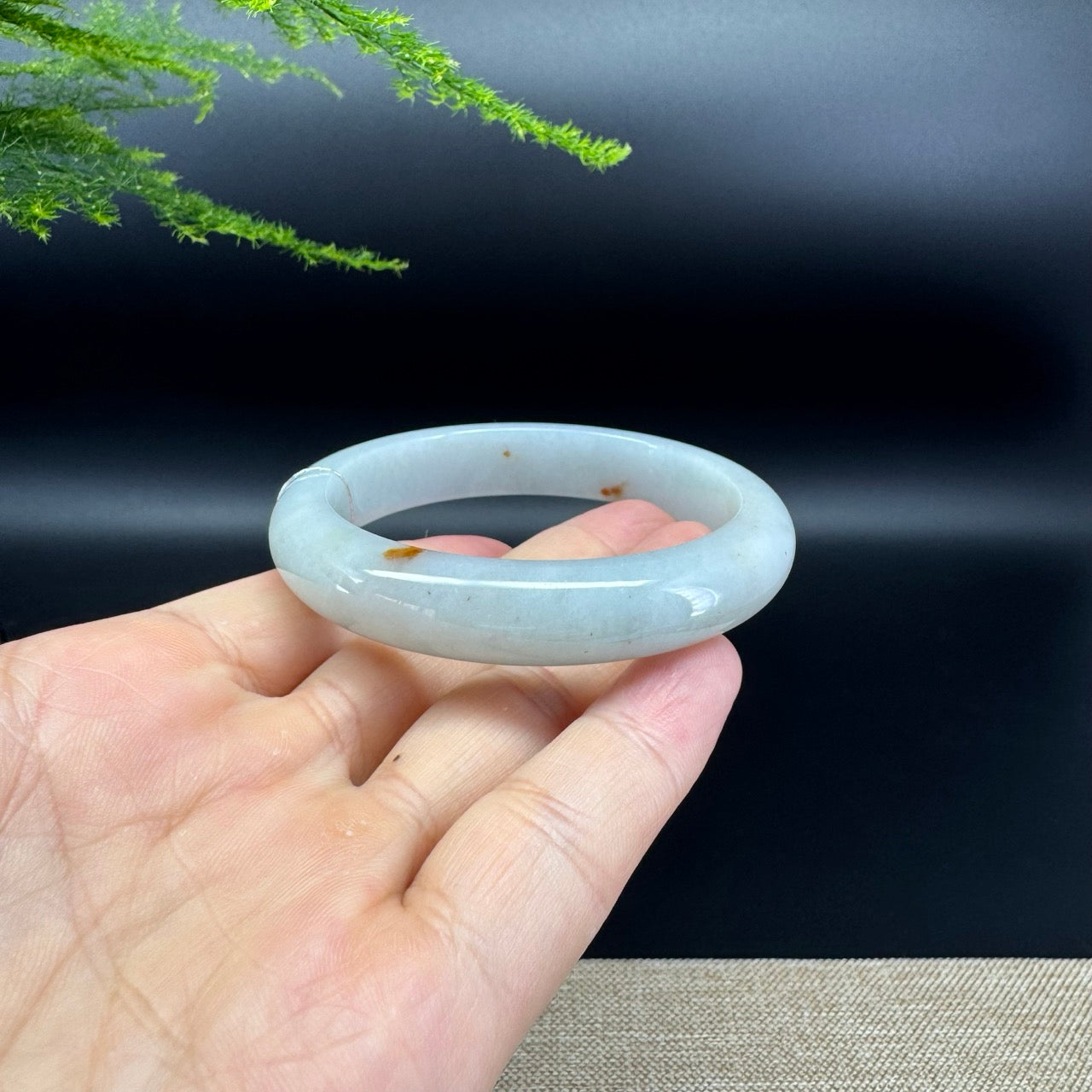 Genuine Burmese Green Jade Jadeite Bangle Bracelet ( 56mm )