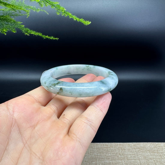 Genuine Burmese lavender Green Jade Jadeite Bangle Bracelet ( 56mm )