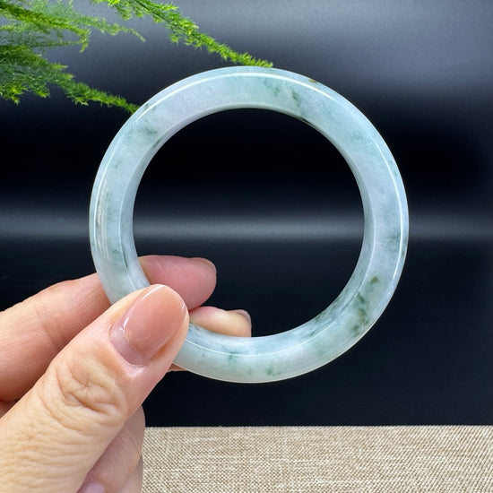 Genuine Burmese lavender Green Jade Jadeite Bangle Bracelet ( 56mm )