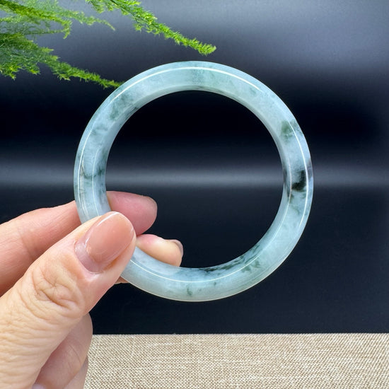Genuine Burmese Green Jade Jadeite Bangle Bracelet ( 56.8mm )