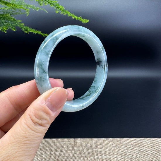 Genuine Burmese Green Jade Jadeite Bangle Bracelet ( 56.8mm )