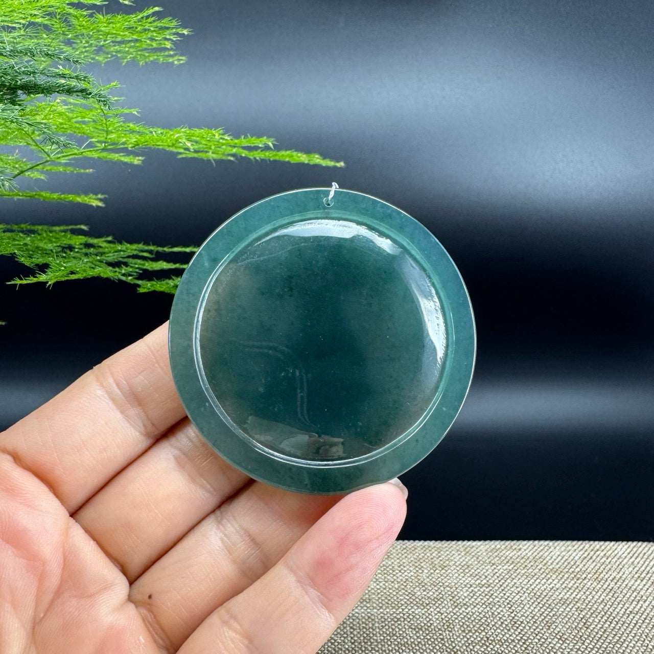 RealJade® Co. High Natural Guatemalan Blue Jadeite Jade The Return of the Monkey Kng Pendant