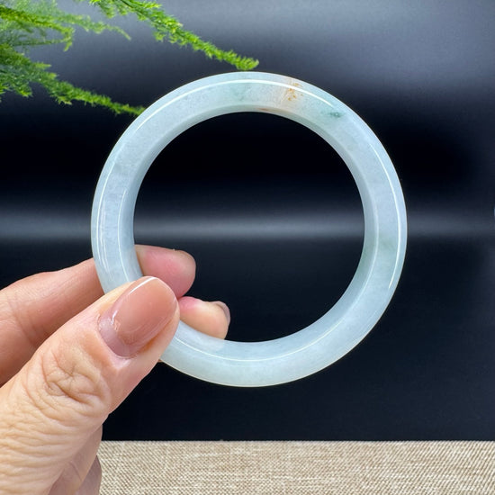 Genuine Burmese Green Jade Jadeite Bangle Bracelet ( 56.5mm )