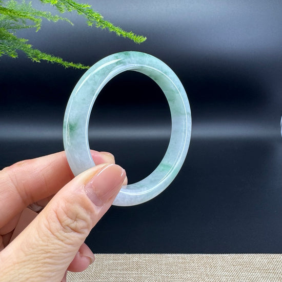 Genuine Burmese Green Jade Jadeite Bangle Bracelet ( 56mm )