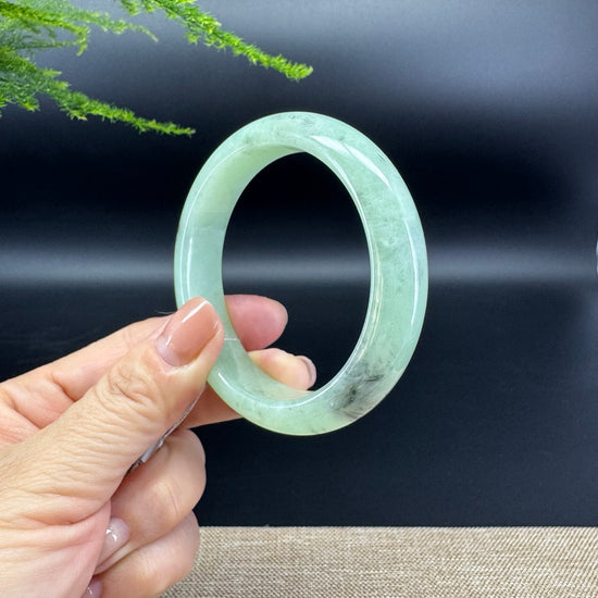 Genuine Burmese Green Jade Jadeite Bangle Bracelet (56.2mm)