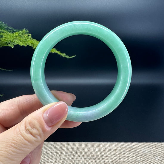 Genuine Burmese Green Jade Jadeite Bangle Bracelet (58.7mm)