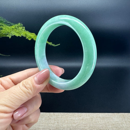 Genuine Burmese Green Jade Jadeite Bangle Bracelet (58.7mm)