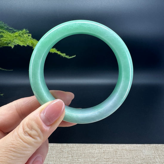 Genuine Burmese Green Jade Jadeite Bangle Bracelet (58.7mm)