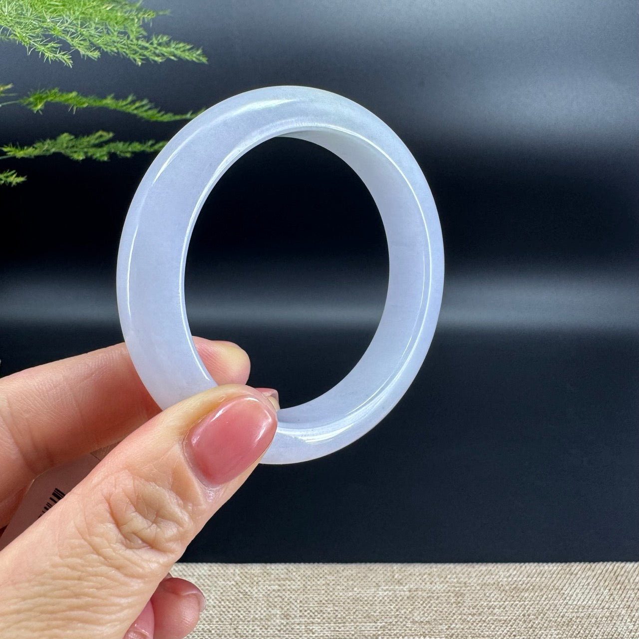 Genuine Burmese Lavender Jade Jadeite Bangle Bracelet (55.7mm)