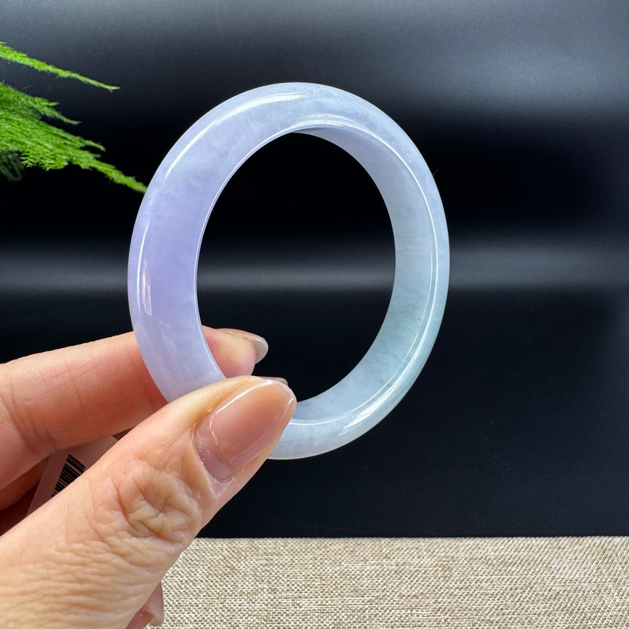 Genuine Burmese Lavender Green Jade Jadeite Bangle Bracelet (55mm )
