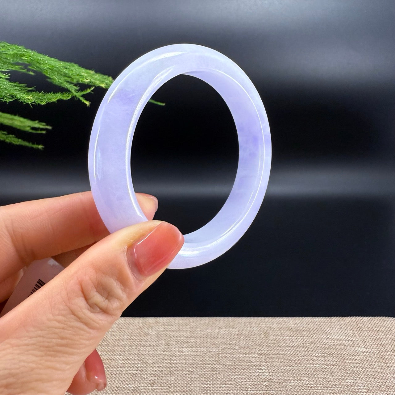 Genuine Burmese Lavender Jade Jadeite Bangle Bracelet (56.4mm)