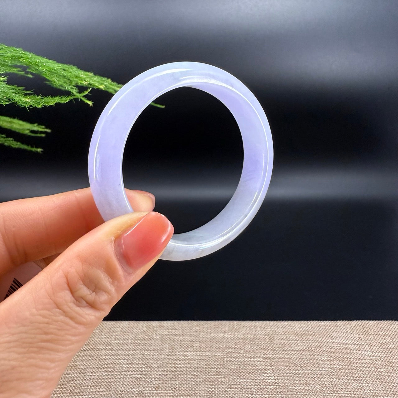 Genuine Burmese Lavender Jade Jadeite Bangle Bracelet ( 54.6*48.8mm)