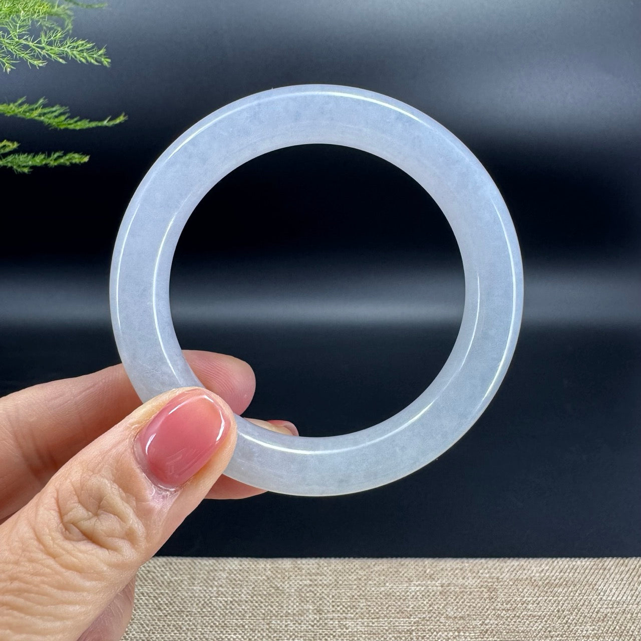 Genuine Burmese Icy Pink Jade Jadeite Bangle Bracelet (53.6mm)